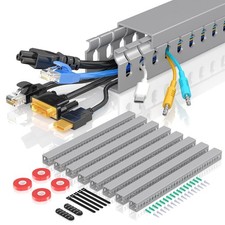 Open Slot Wire Duct Kit, 125.6" 8 x 15.7 Server Rack Cable Management, Cable...