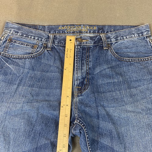 American Eagle Jeans Herren 36x30 Blau Original Straight Stone Wash Denim Workwear - Bild 5 von 13