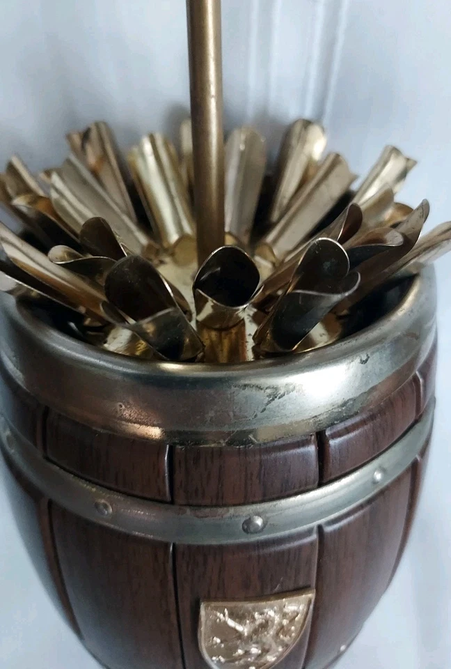 Ancienne Boite A Cigarettes Forme Tonneau  Vintage - Photo 3/4