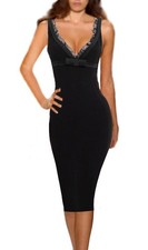 SALE Vin. GORGEOUS! DOLCE GABBANA ITALY Black dress size 44-46