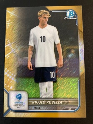 2022-23 Bowman Chrome Road to Under21 Gold Shi. Refractor RC Nicolo Rovella /50