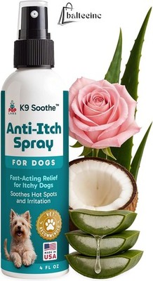 K9 Soothe anti Itch Spray for Dogs with Aloe, Rose, & Coconut, Natural Hot Spot