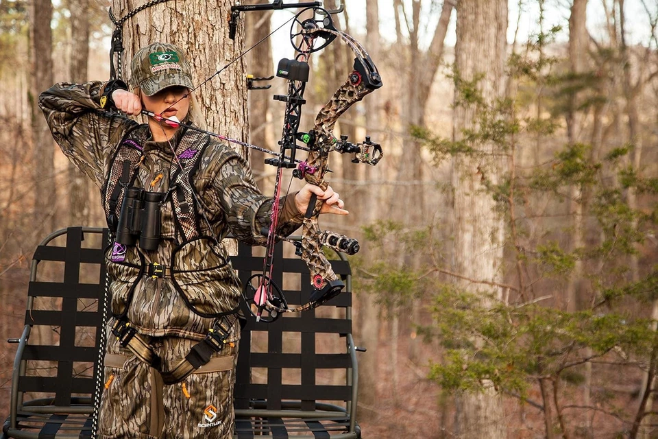 Arnés de seguridad Hunter Safety System Lady híbrido soporte para árboles, roble musgo S/M Foto 2 de 3