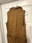 Gap Women's Brown Sleeveless Collared Zip Jumpsuit Straight Leg Pockets Size 10 — photo 8
