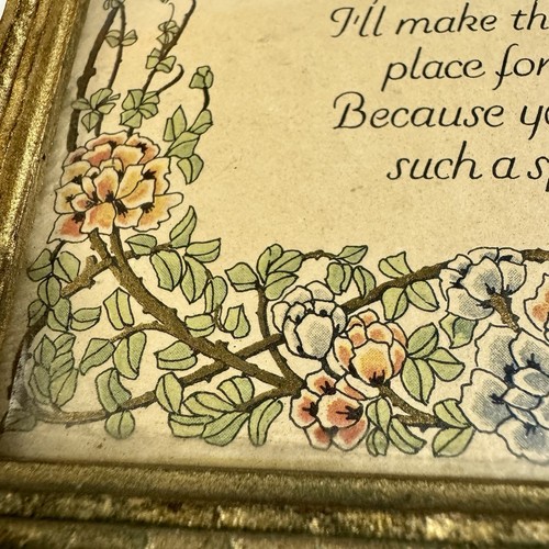 Antique PF Volland CO Framed Mothers Day Poem Verse Hand Painted 1910 Wall Decor - Picture 8 of 11
