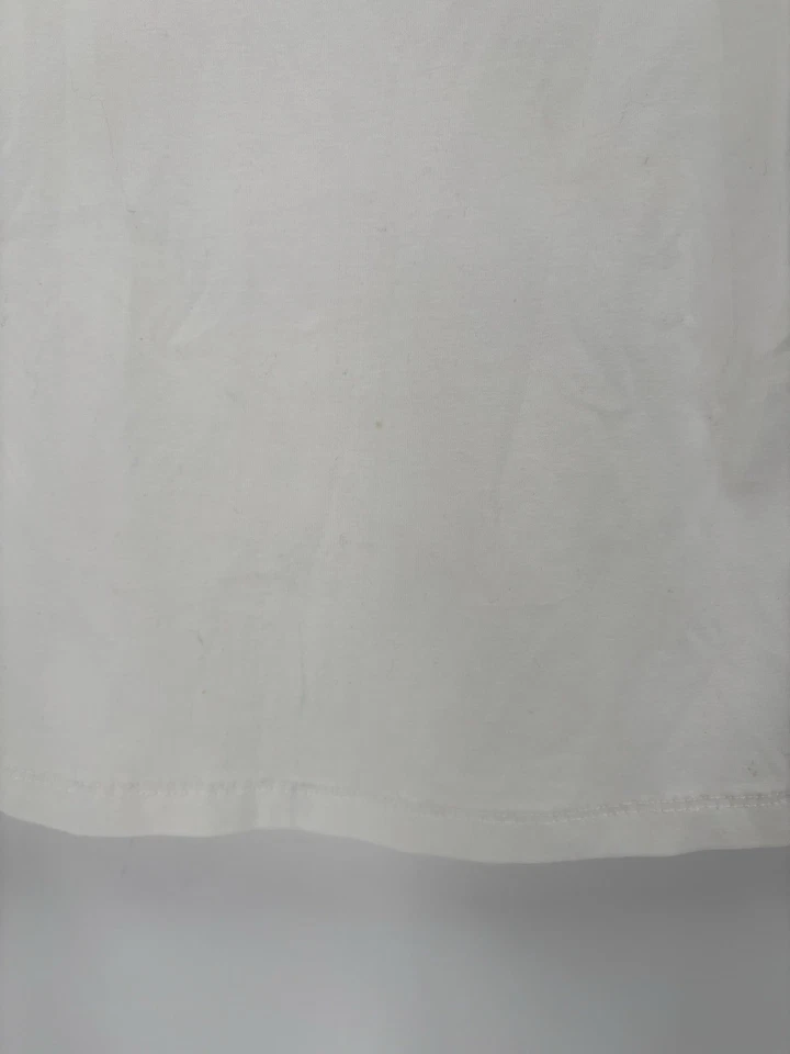 Lafayette 148 T-Shirt Womens Medium White Short Sleeves Sheer Scoop Neck Cotton - Image 3 of 4