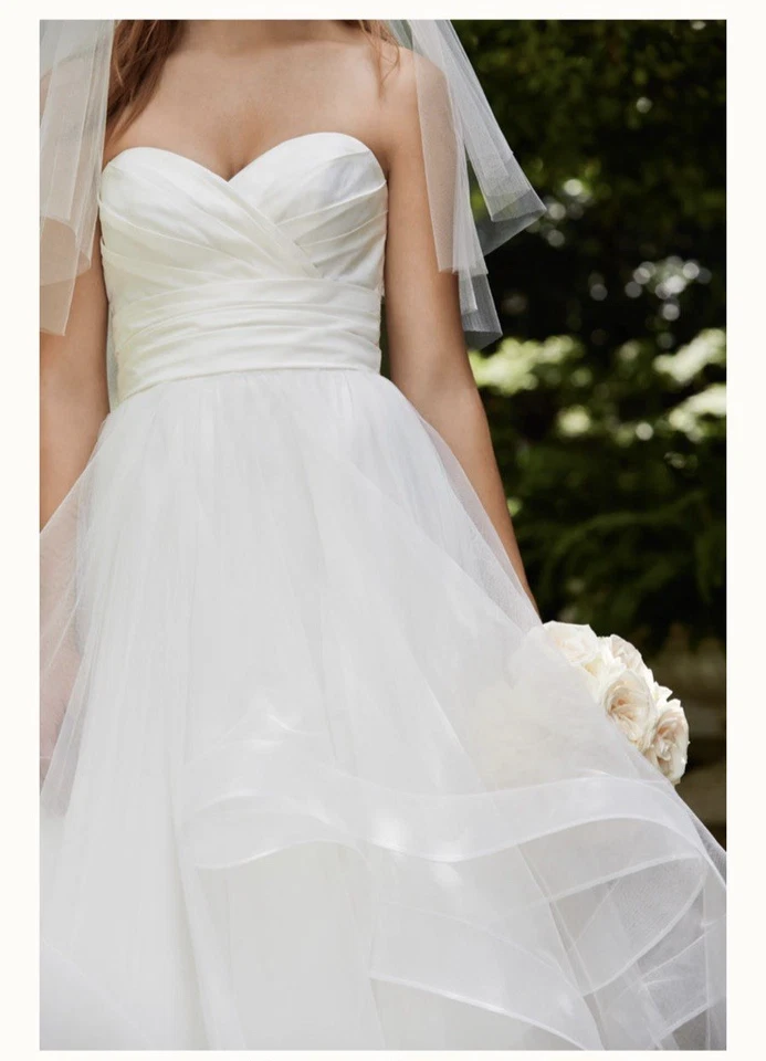 Novo com etiquetas Watters WTOO Vestido de Noiva #14430 Oona Tamanho 28W Lindo Inalterado - Imagem 3 de 4