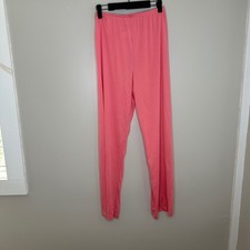 Vintage Vanity Fair Women's Coral Nylon Lounge Pants Wide Leg Size 8/36