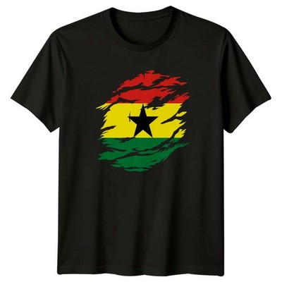 Ghana Flagge Distressed Länder Herren T-Shirt Damen Tee Grafik Oberteil