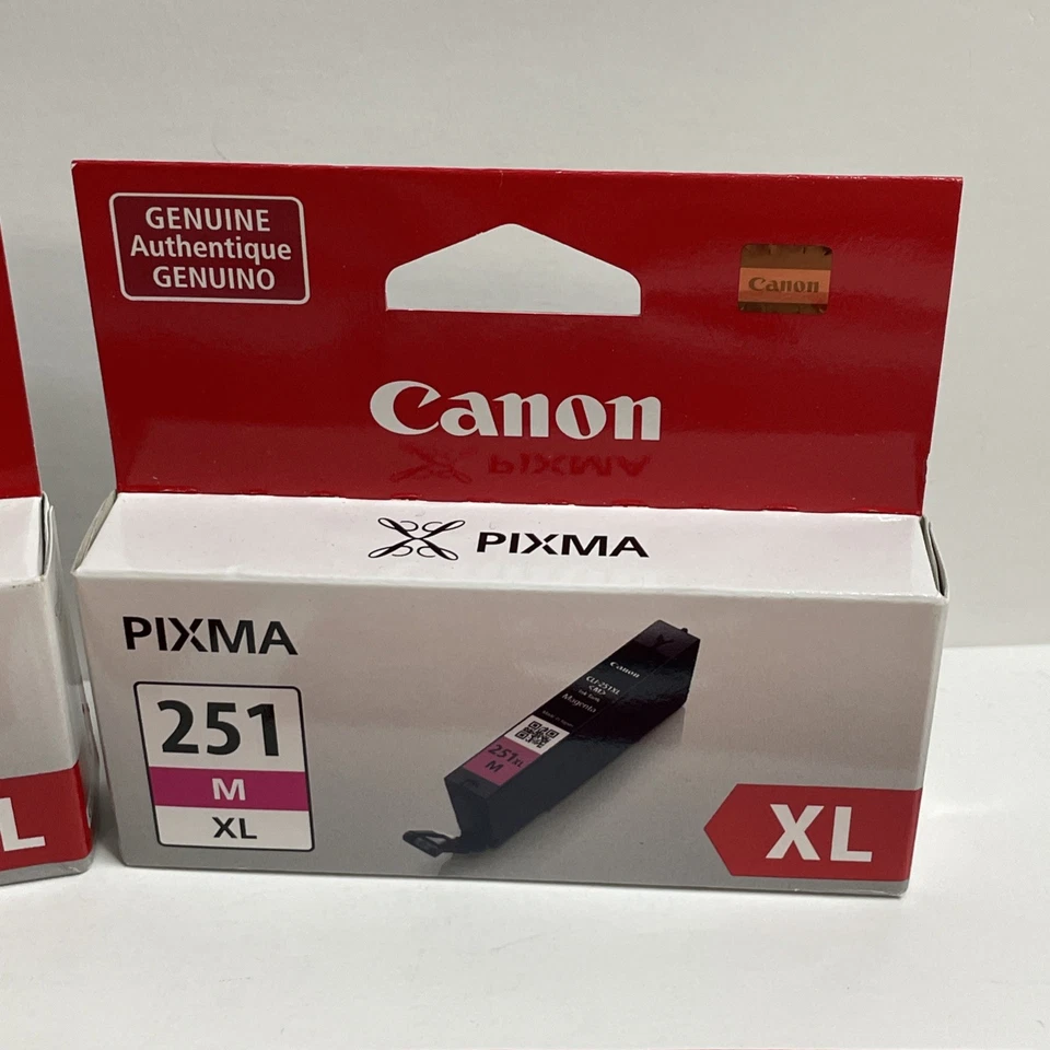 Paquete de cartuchos de tinta de color originales Canon PIXMA 251XL x4 sellados Y C M GY Foto 3 de 4