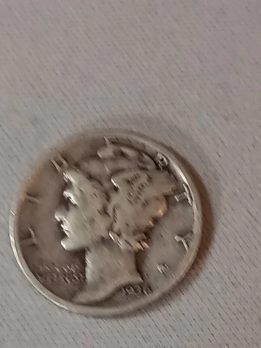 1936  Mercury Silver Dime, -Vg/F