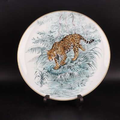 Hermes Carnets d'Equateur Jaguar Tart Plate Platter 32.5cm | eBay