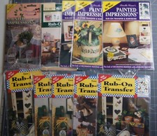 Lot of 10 Rub on Transfers New Unopened Gardening Country Floral