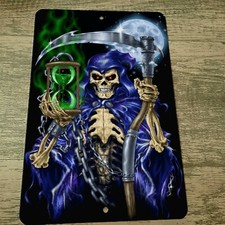 The Grim Reaper Sands of Time 8x12 Metal Wall Sign
