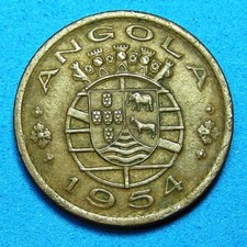 Angola 50 Centavos Coin 1954, Portuguese Colony, 20 mm, KM-75, Combined Shipping