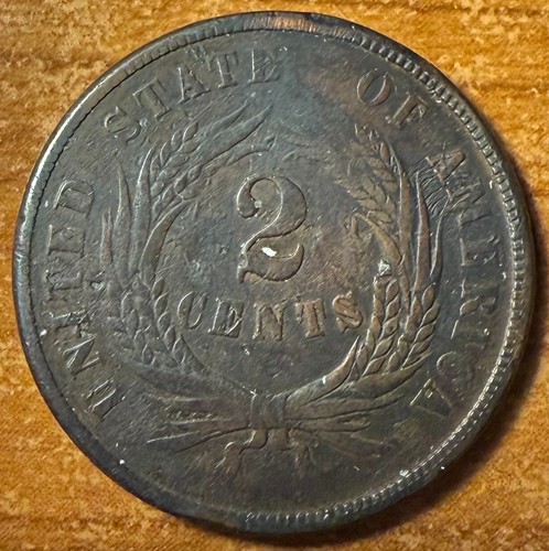 1864 TWO CENT PIECE 2¢ *SMALL MOTTO* KEY TO THE SET! - Picture 4 of 4