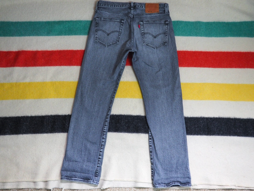Levis 501 Premium 1993 Faded Black Grunge Punk Button Fly 31x29 Denim Jeans Pant - Picture 2 of 11