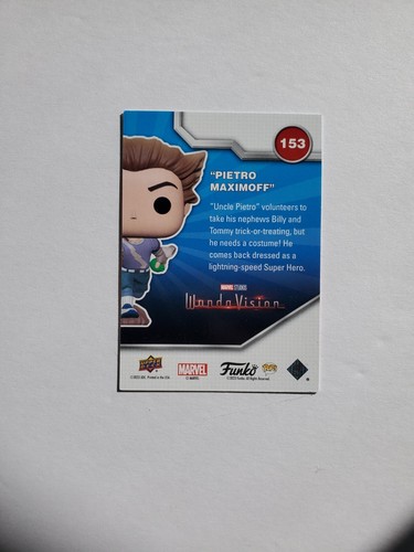 Funko Upper Deck Marvel TV Pietro Maximoff #153 Wanda Vision 1:480 Pack - Picture 3 of 4