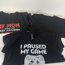 Boys Bundle of 3 Variety Short Sleeve Graphic T-Shirts Small Black Everyday