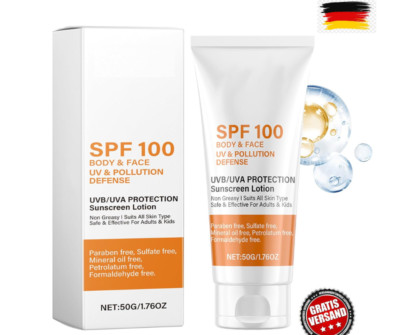 Sonnencreme LSF 100   UV-Schutz, feuchtigkeitsspendend & Anti-Aging für Gesicht