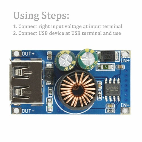 5pcs USB DC 6-32V a 3-12V Módulo de reducción QC-MINI QC3.0 Tarjeta de carga rápida - Imagen 3 de 3