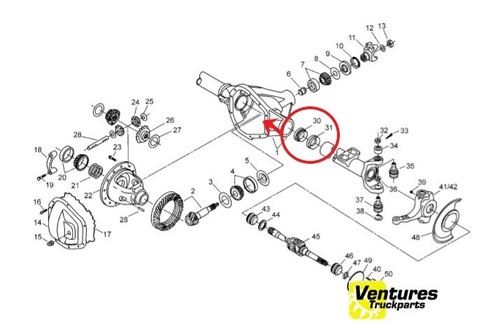 1998-2024 Ford F250 F350 F450 F550 4X4 Front Axle Updated Inner Tube Oil Seals - Picture 2 of 7