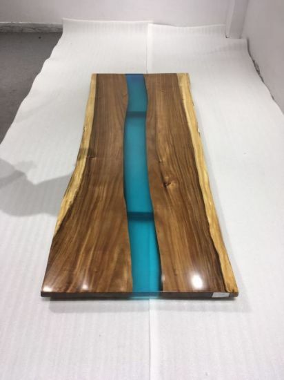 48x24 Live Edge Epoxy Resin Coffee Table Top for Modern Home Furniture