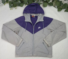 VTG Nike RARE Gray and Purple Full Zip Jacket Size M Made in USA
