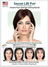 Secret Lift Pro - Face and Eye Lift (Dark Hair) Facelift Tapes and Bands
