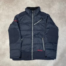 Marmot Puffer Jacket Womens Down Feather Full Zip Ski Coat, Black, Medium