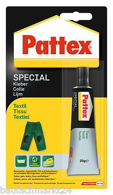 Pattex Textilkleber 20 g, Stoff-Kleber, Textil-Kleber 4015000417310