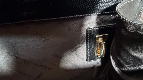 SALVATORE FERRAGAMO Handtasche Saffiano Leder schwarz Gold AX-21 3810 Arzttasche - Bild 11 von 15