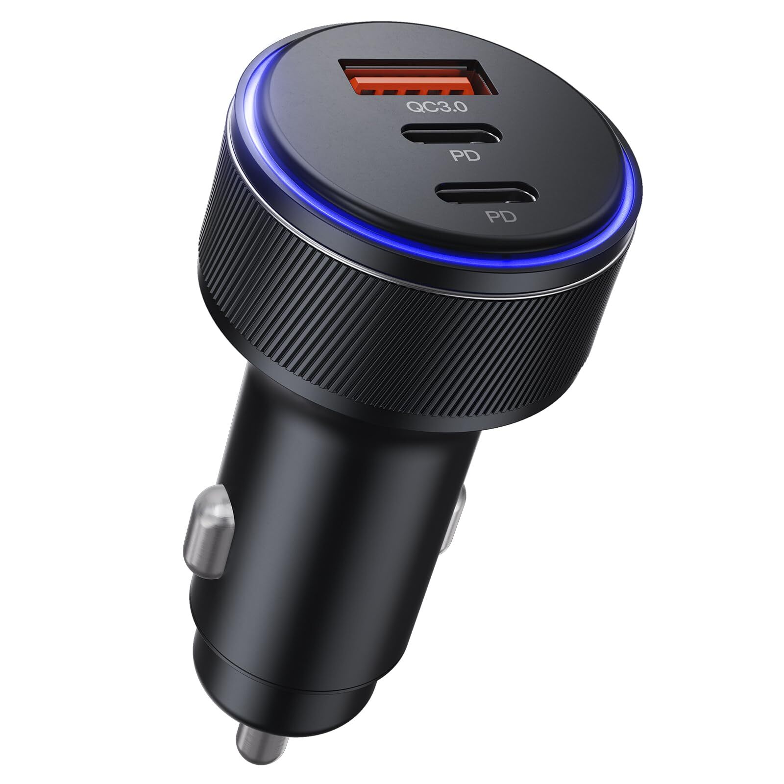 90W Fast 3-Port USB-C Car Charger with Dual USB-C & USB-A