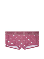 Victoria's Secret PINK Logo Boyshort Panty Mauve Dog Print