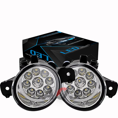 2pcs LED Bumper Fog Lights Lamps Pair Right&Left For NISSAN QASHQAI 2017-2019