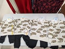 Carters Boys 2pc Outfit Brown With Dinosaurs Pants Long Sleeve SW2