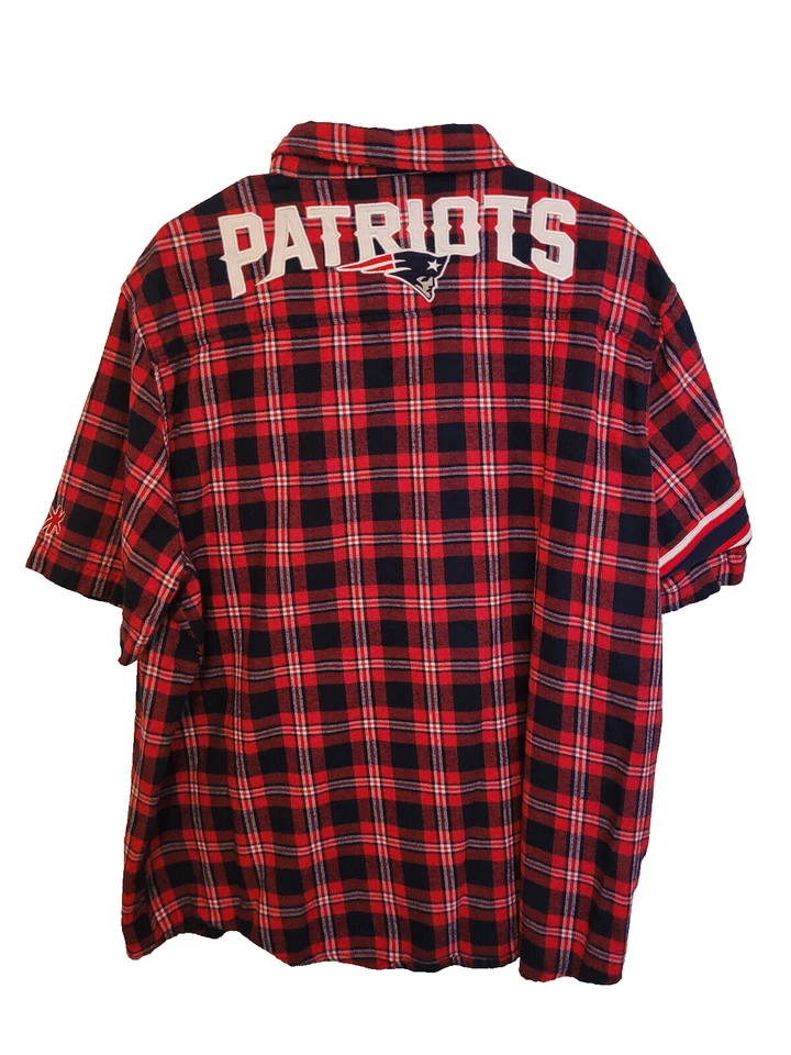 Camisa New England Patriots bordada con botones S/S para hombre talla 2XL Foto 2 de 4