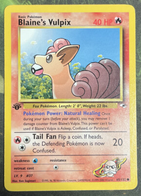 1st Edition Blaine s Vulpix 65/132 - Gym Heroes - Near Mint