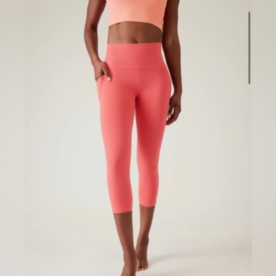 Athleta Salutation Stash Pocket II Capri-Coral-Size 3X-NWT