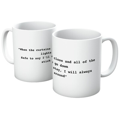 MIX BETWEEN US LYRICS VORHÄNGE CLOSE LIGHTS GO DOWN TASSE IN VERSCHIEDENEN FARBEN