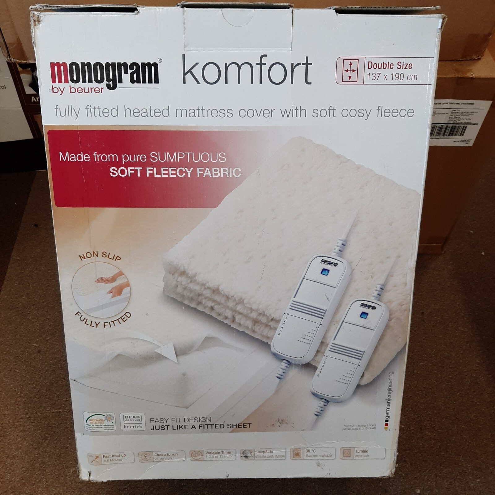 Monogram by Beurer Komfort Heated Mattress Cover - Dual Control - Double  Size | eBay