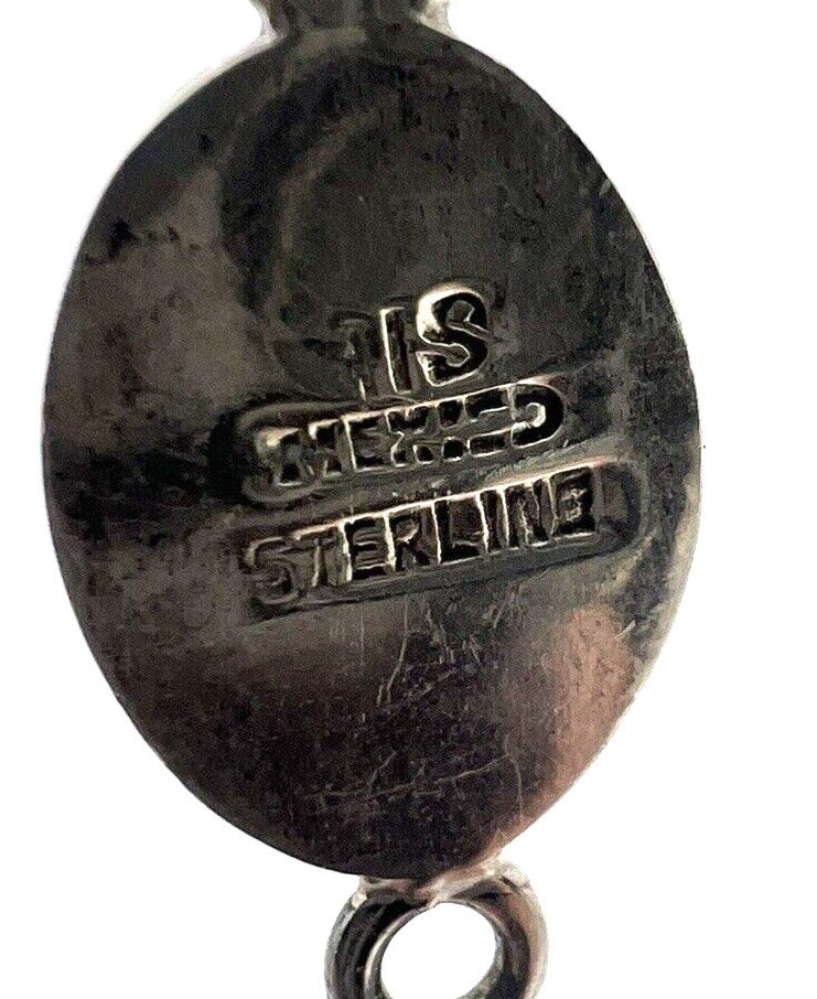 Solid Sterling Silver 925 Mexico Hook Malachite C… - image 5