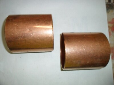 2-EPC 4'' Coupling WITH Stop C x C Sweat Ends - COPPER PIPE FITTING BUY IT NOW FS