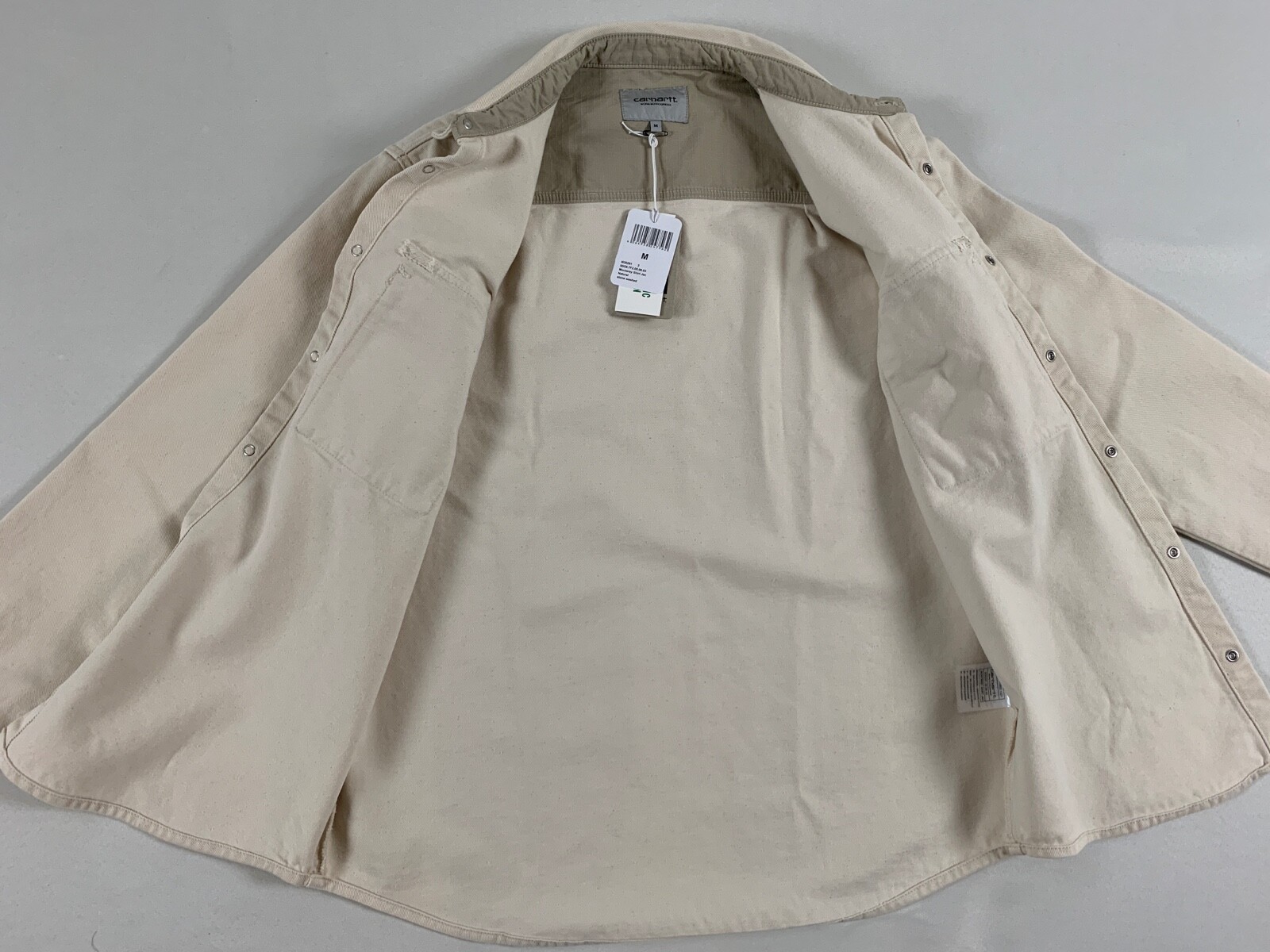 CARHARTT WIP MONTEREY SHIRT JACKET NATURAL STONE WASHED M NWT SOLD OUT LAST ONE image 8