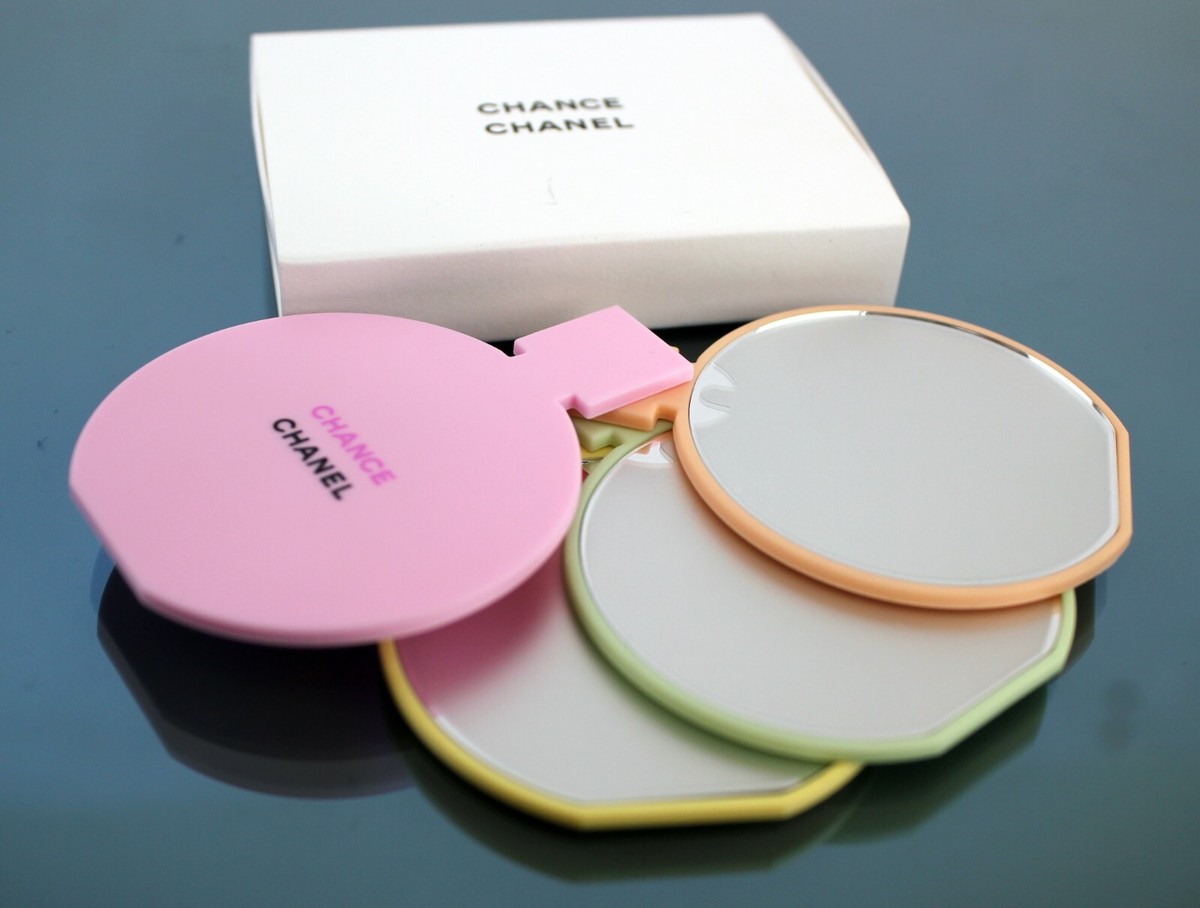 CHANEL Chance Mini Mirror Case Make Up Accessories Novelty Used