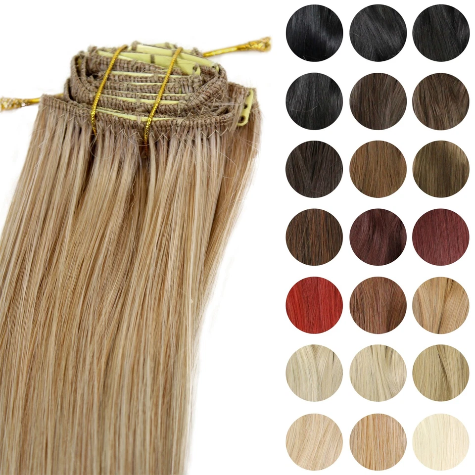 WIG ME UP Clip-In Extensions Achtteilig Komplett-Set Haarverlängerung Strähnen 40 cm EX03