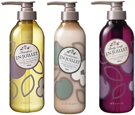 POLA EN JUILLET Organic Shampoo Conditioner Body Soap 3 Types Full