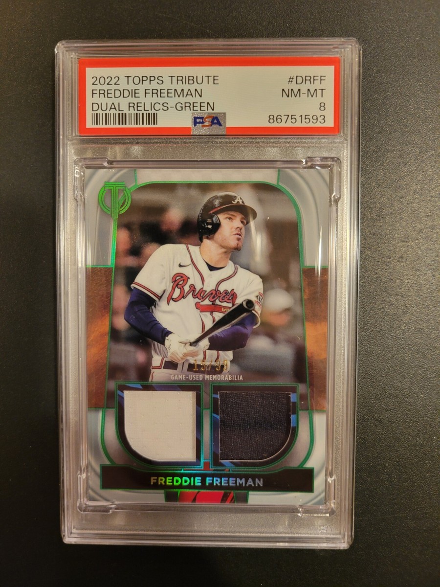 2022 Topps Tribute Freddie Freeman Dual Relic Green - #/99 - Pop 1