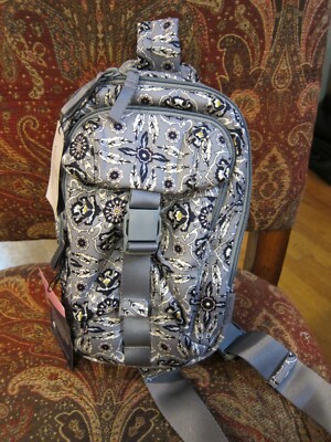 VERA BRADLEY UTILITY SLING BACKPACK IN PLAZA TILE NEW WITH 