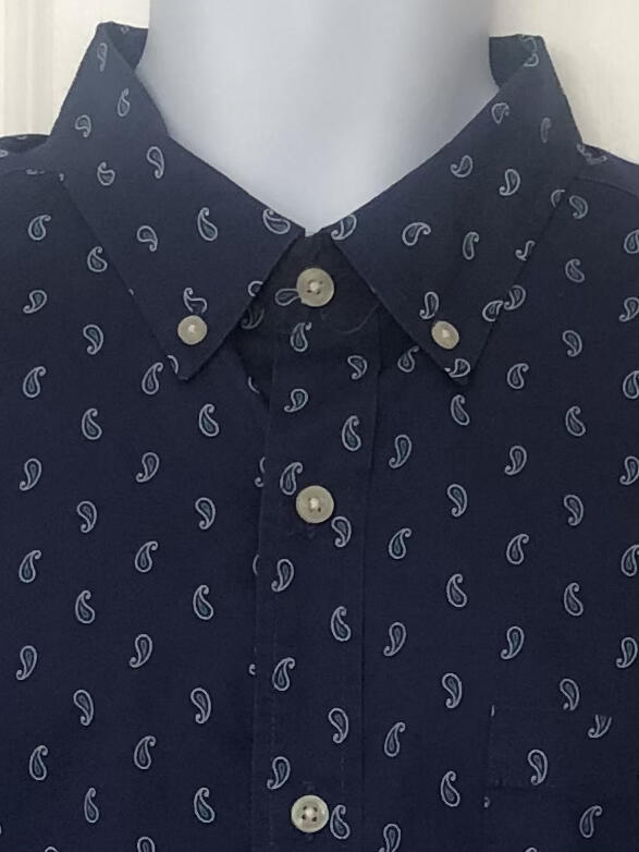 SADDLEBRED  Button-Down Button-Down Navy Paisley … - image 1